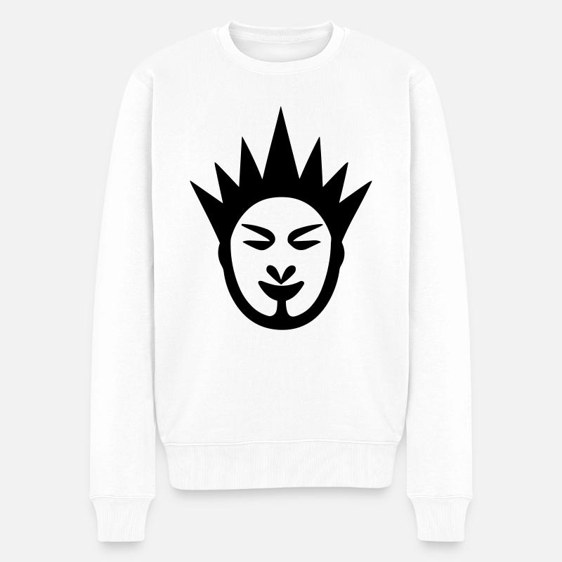 Clown - Männer Premium Bio Pullover - Weiß