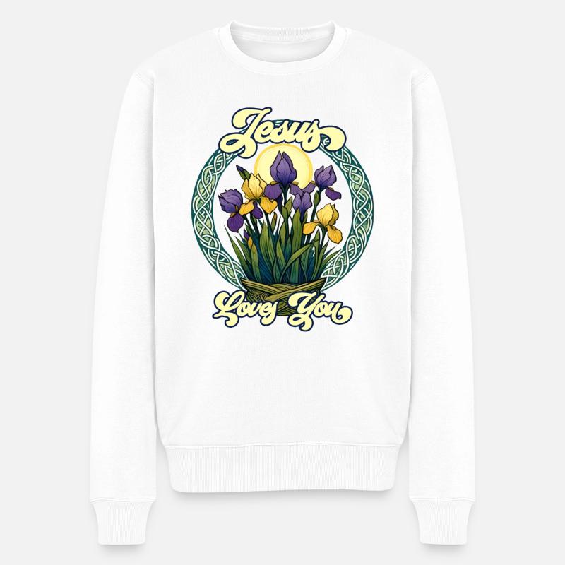 Jésus t’aime - Pull Premium bio Homme - blanc