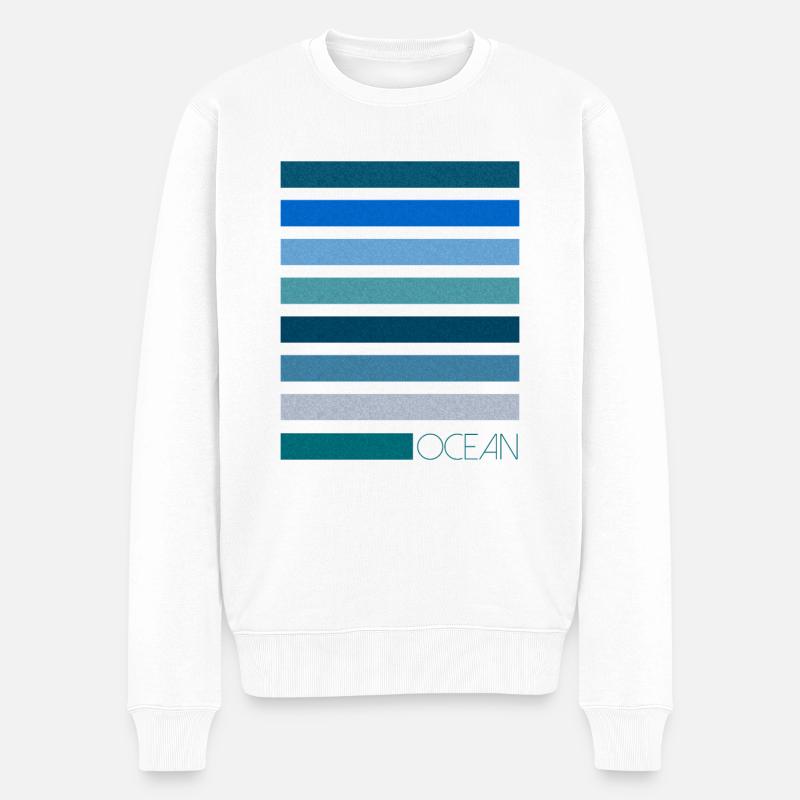 all the colours - ocean - Männer Premium Bio Pullover - Weiß