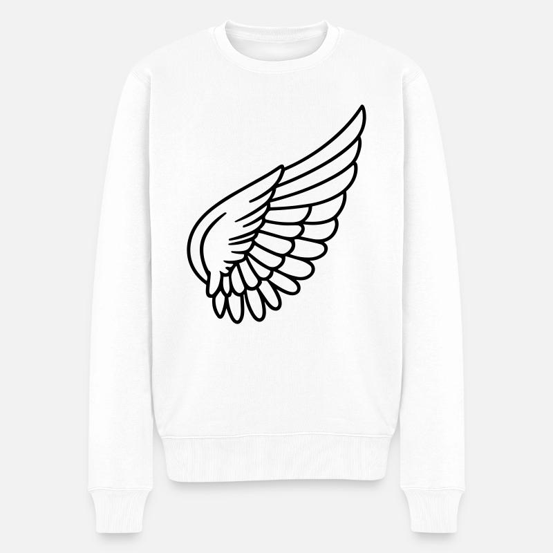Engelsflügel - Männer Premium Bio Pullover - Weiß