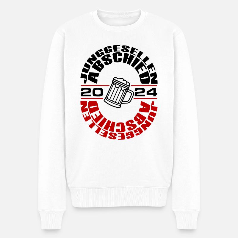 Junggesellen Abschied 2024 - Männer Premium Bio Pullover - Weiß