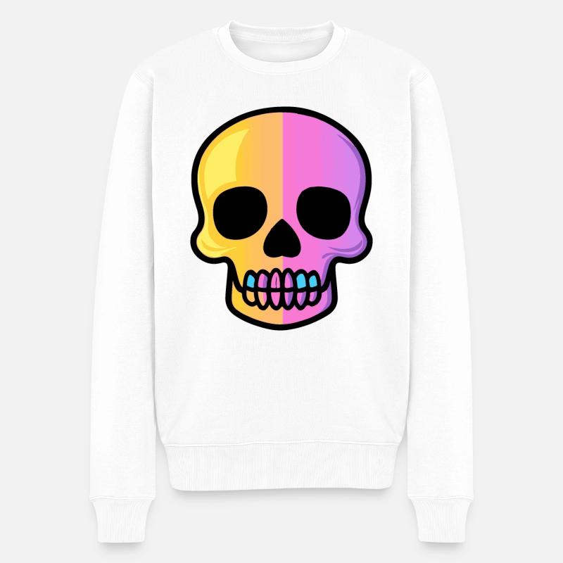 Zombie Halloween Squelette - Pull Premium bio Homme - blanc
