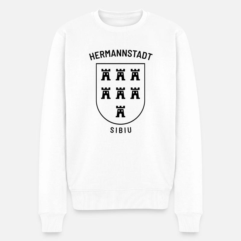 Hermannstadt Sibiu Tshirt Design - Pull Premium bio Homme - blanc
