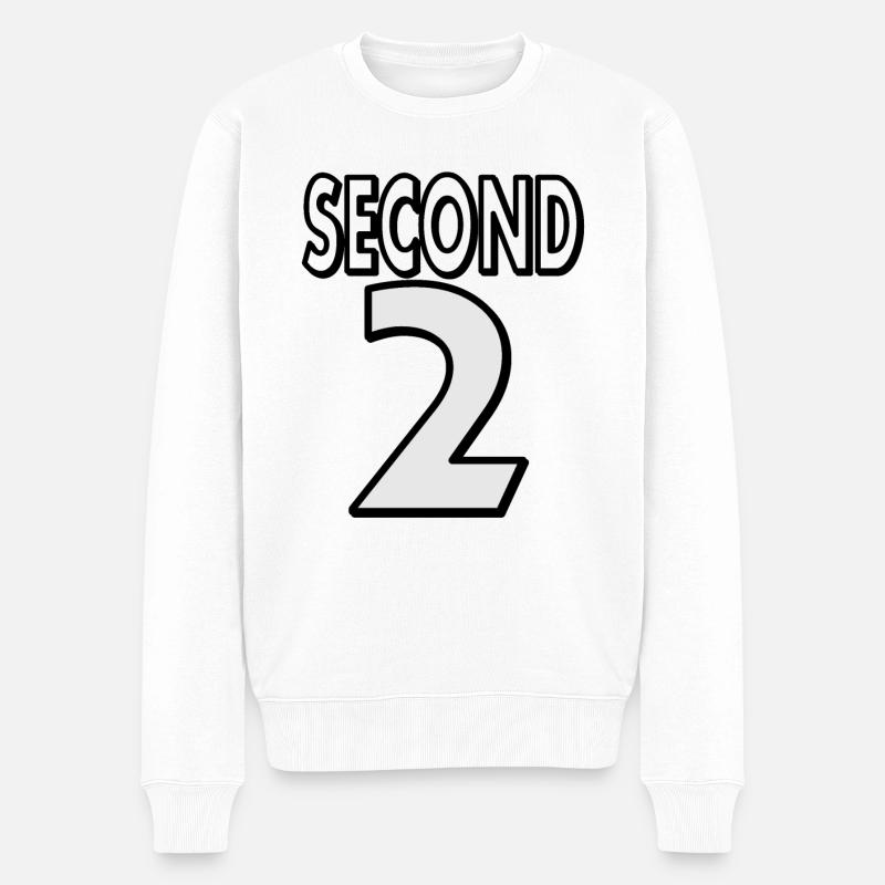Deuxième chiffre 2, numéro 2 - Pull Premium bio Homme - blanc