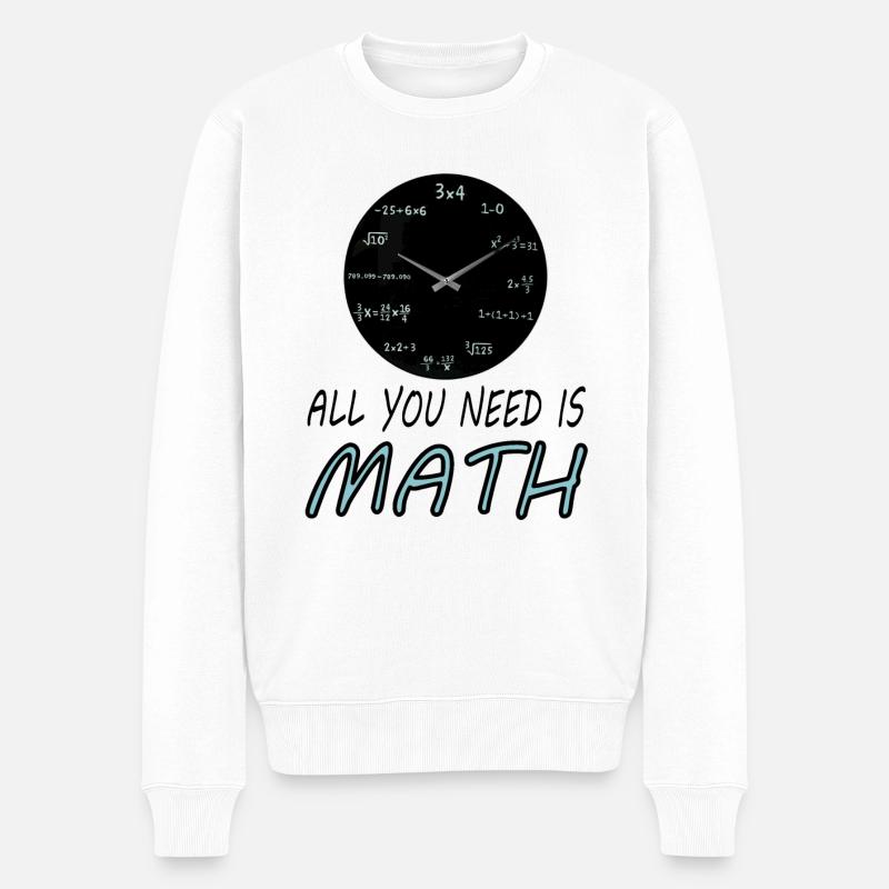 Mathématiques mathématiques - Pull Premium bio Homme - blanc