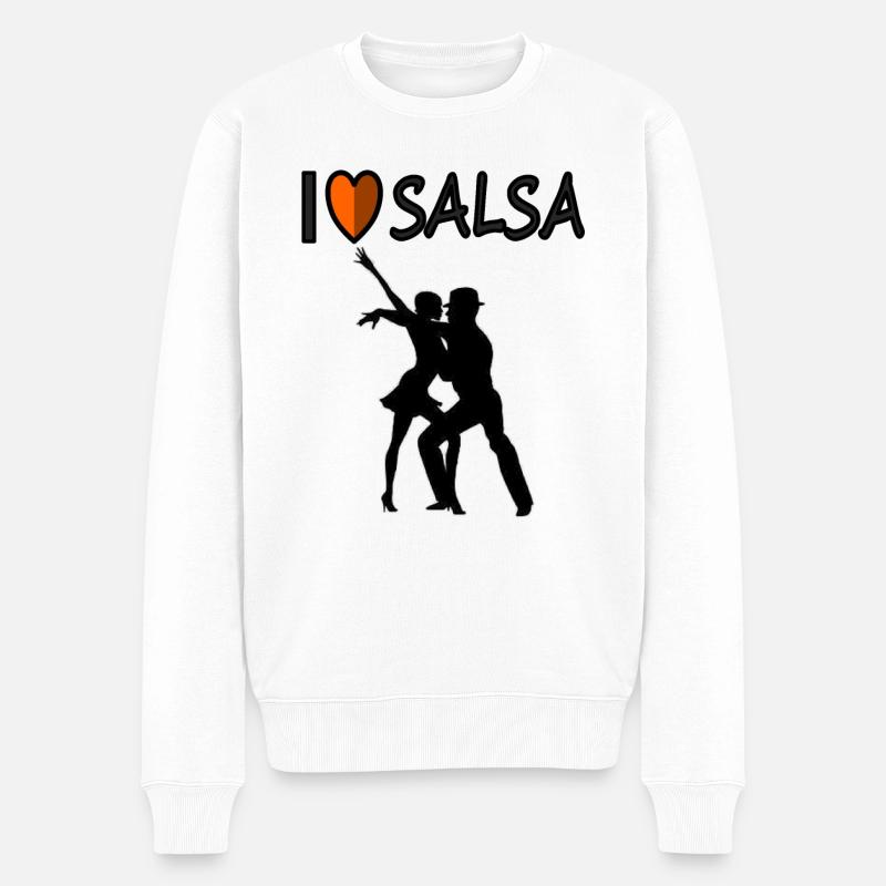 Salsa tanzen Tänzer Geschenk Geschenkidee Tanzkurs - Männer Premium Bio Pullover - Weiß