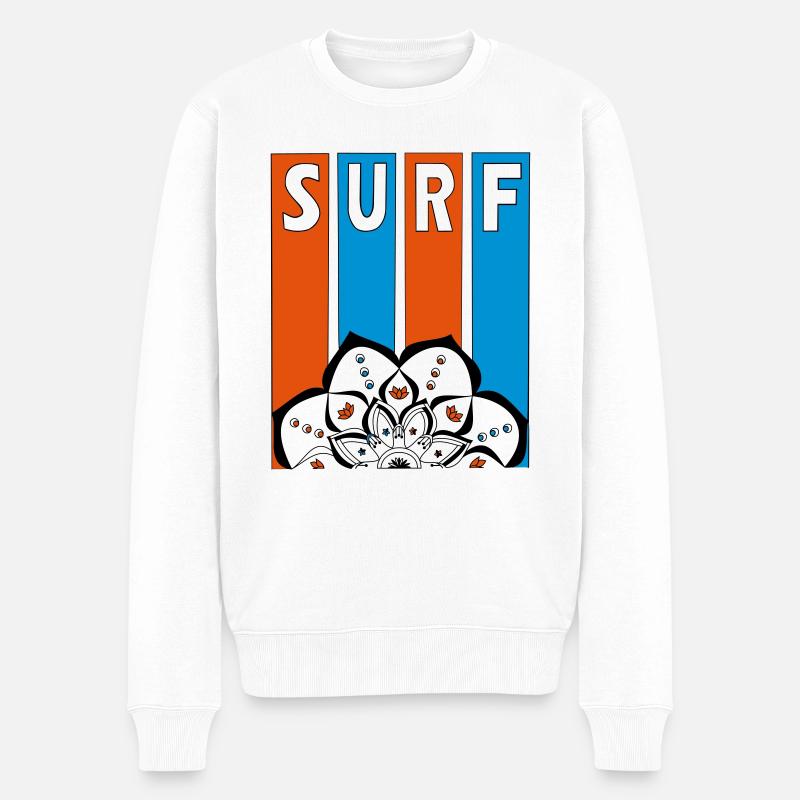Le surf - Pull Premium bio Homme - blanc