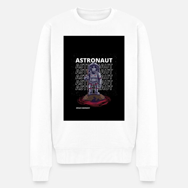 Singe de l'espace - Pull Premium bio Homme - blanc