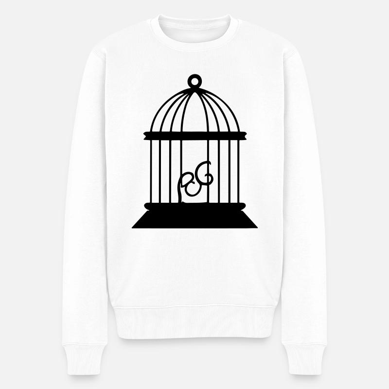 cage à oiseaux - Pull Premium bio Homme - blanc