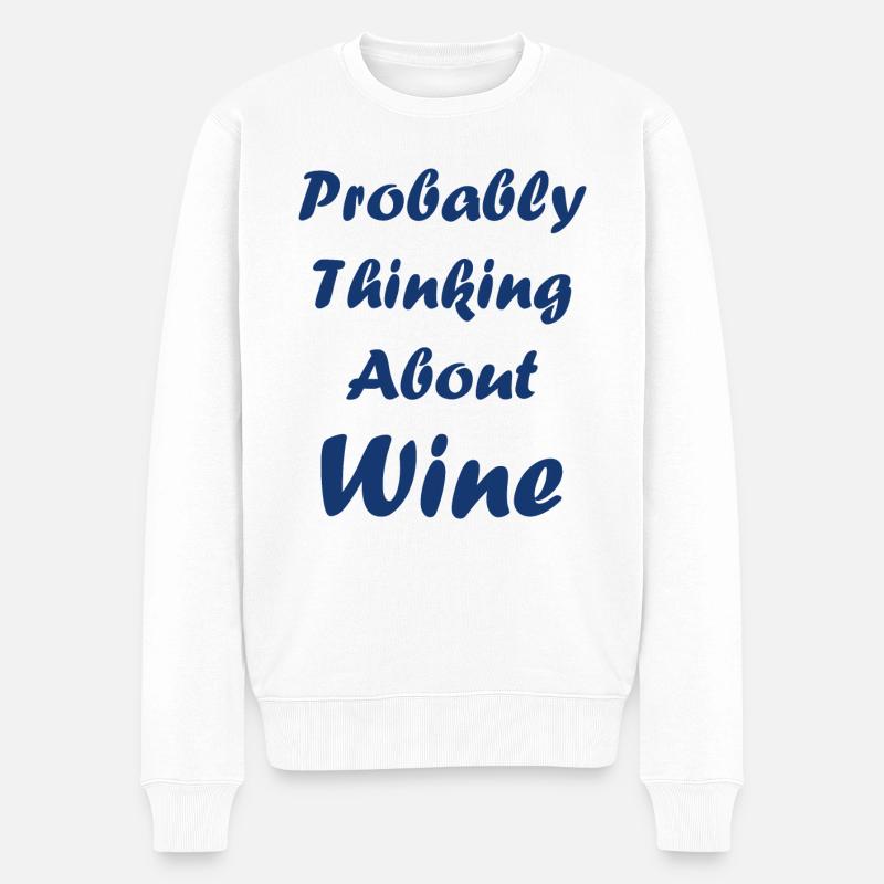 Wein - Männer Premium Bio Pullover - Weiß