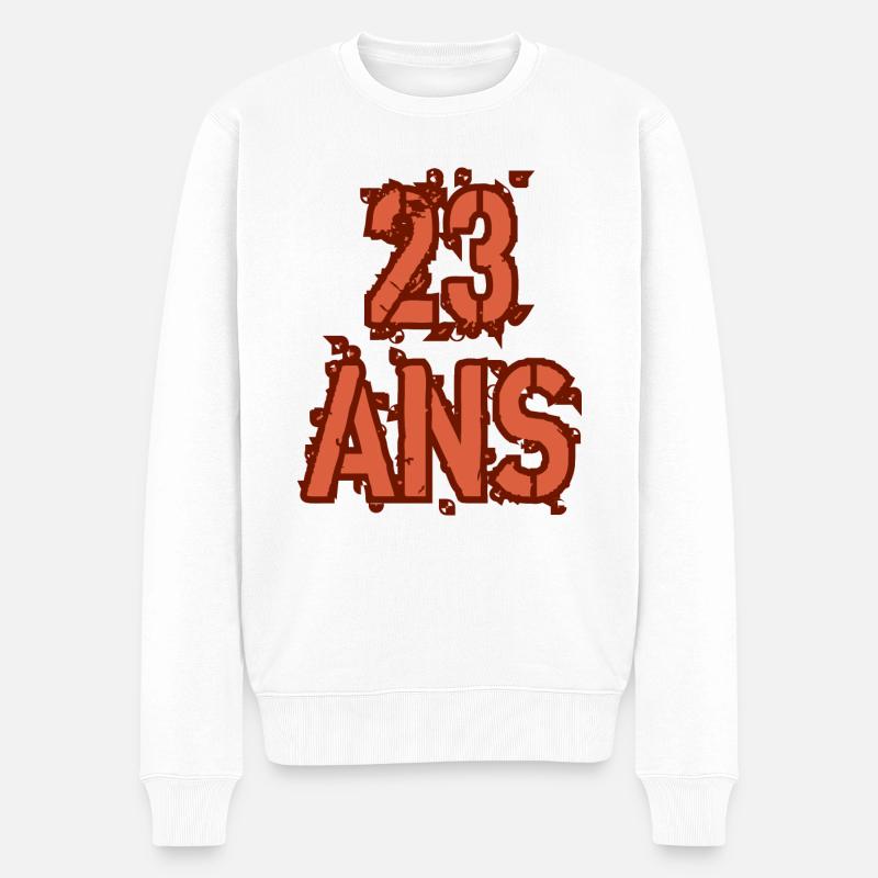 23 ANS - Pull Premium bio Homme - blanc