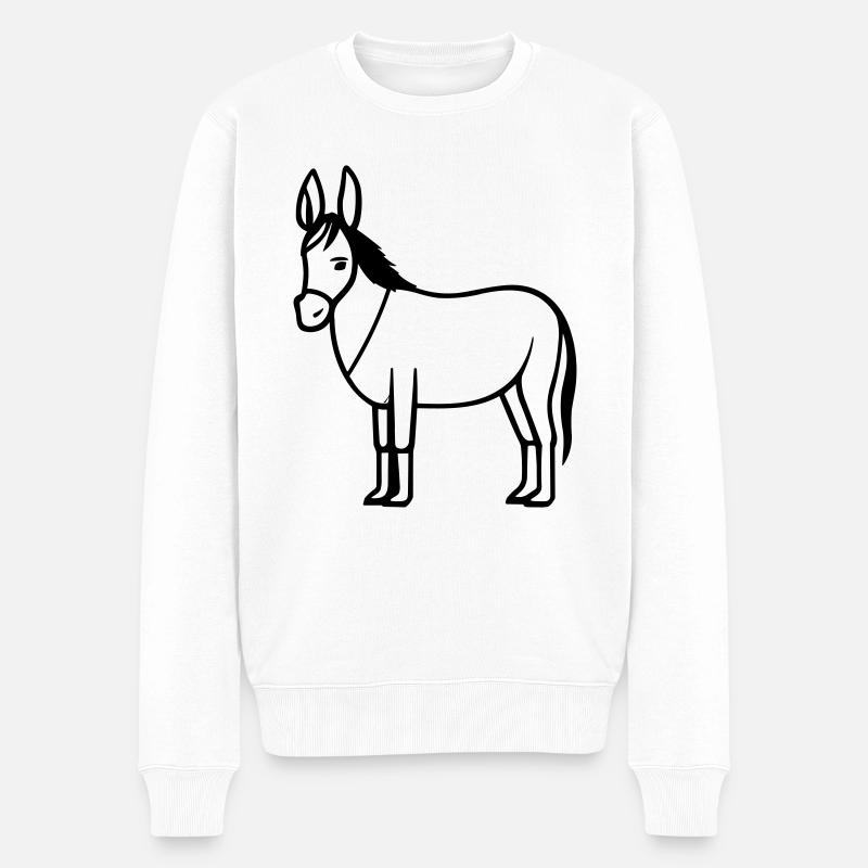 âne - Pull Premium bio Homme - blanc