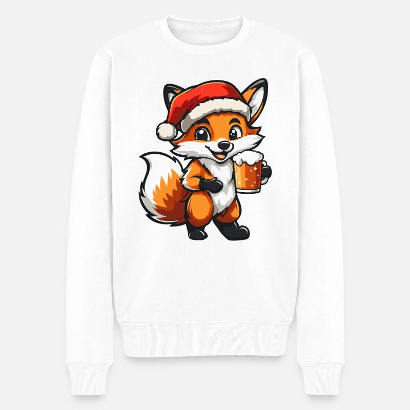 Bière de Noël Fox - Pull Premium bio Homme - blanc