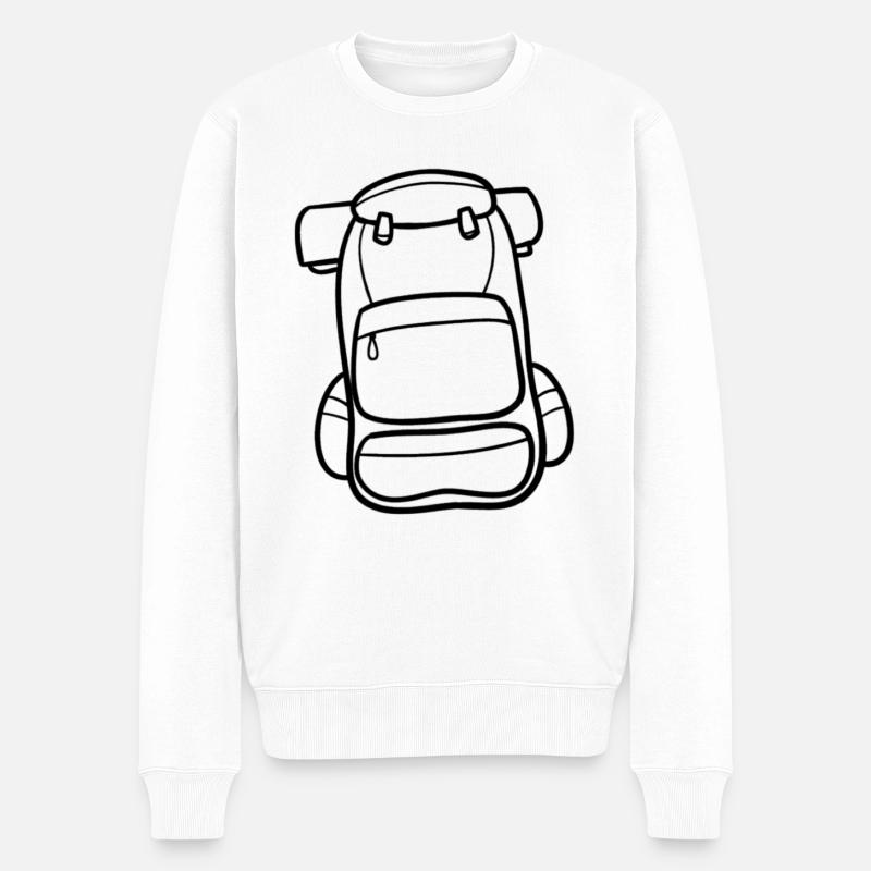 Backpack - Männer Premium Bio Pullover - Weiß