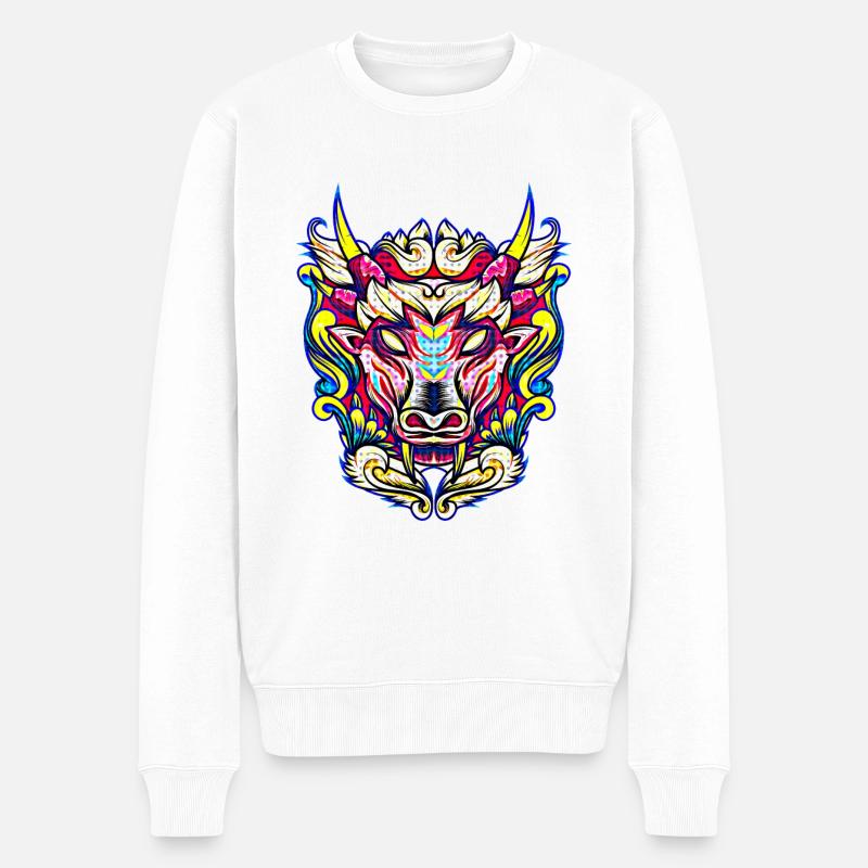 Fantaisie animal - Pull Premium bio Homme - blanc
