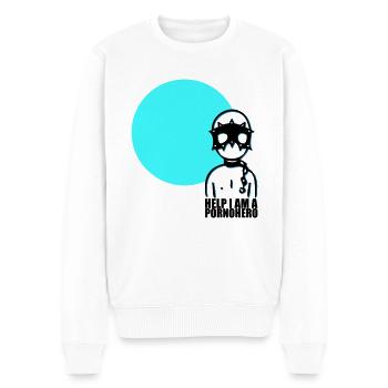 Héros-Deux - Pull Premium bio Homme - blanc - Devant - Thijin (182cm)