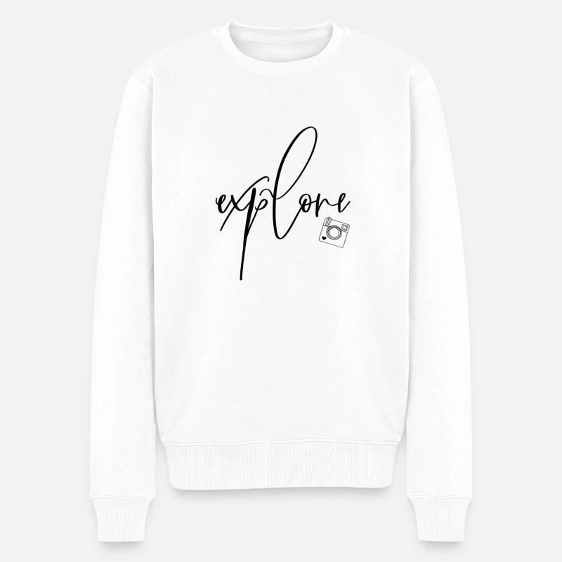 Explore le monde - Pull Premium bio Homme - blanc