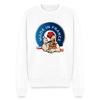 MADE IN FRANCE - Pull Premium bio Homme - blanc - Devant - Thijin (182cm)