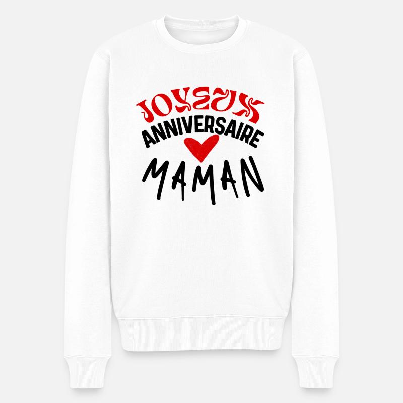 Alles Gute zum Geburtstag Mama - Männer Premium Bio Pullover - Weiß