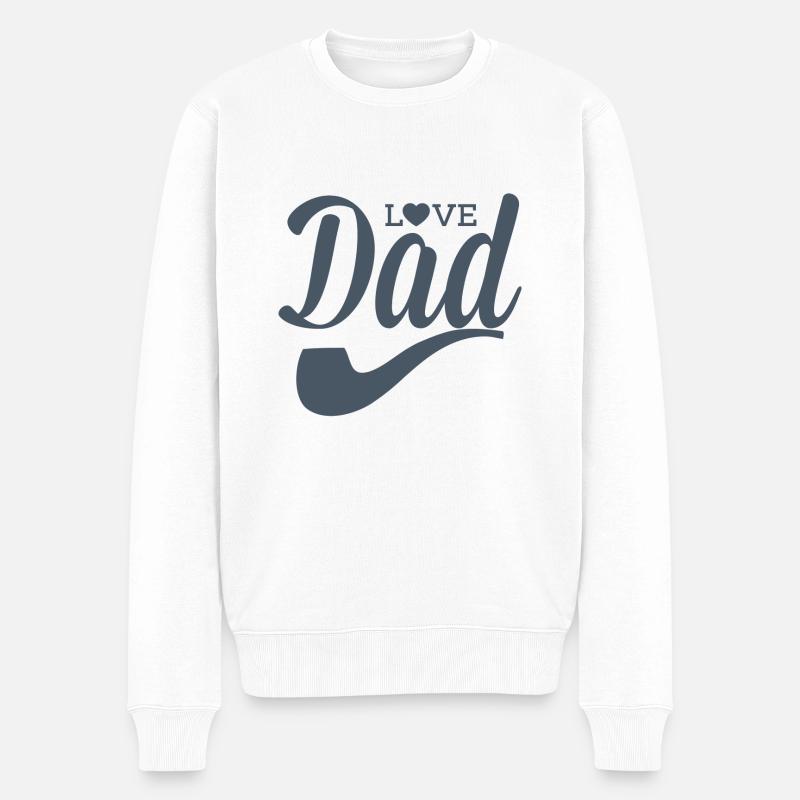 Love dad - Pull Premium bio Homme - blanc