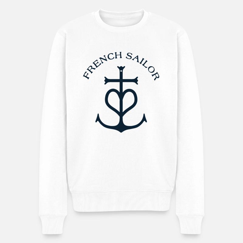 FRENCH SAILOR - Pull Premium bio Homme - blanc