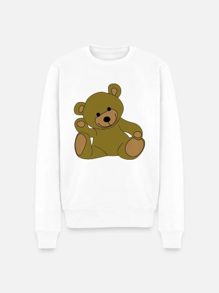 Teddy, Teddybär, Kuscheltier, Stofftier - Pull Premium bio Homme - blanc