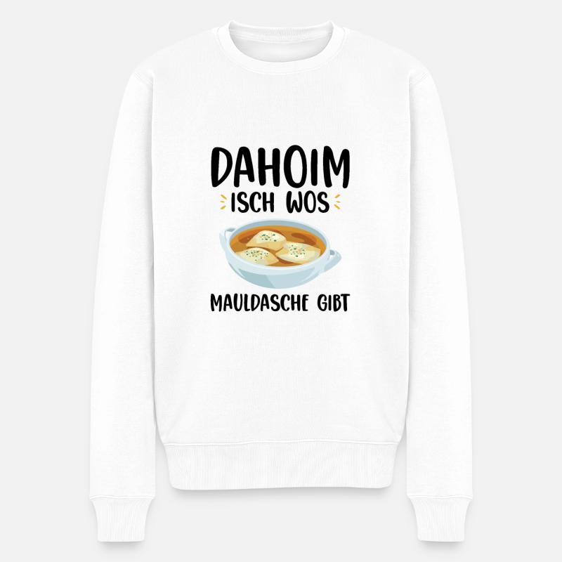 Maultaschen - Männer Premium Bio Pullover - Weiß
