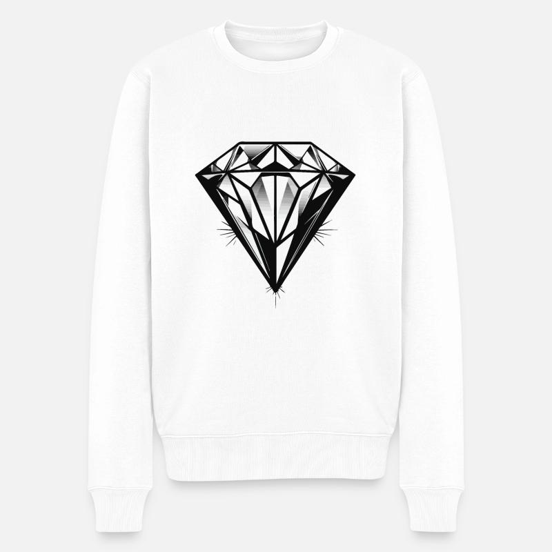 Symbole du diamant - Pull Premium bio Homme - blanc