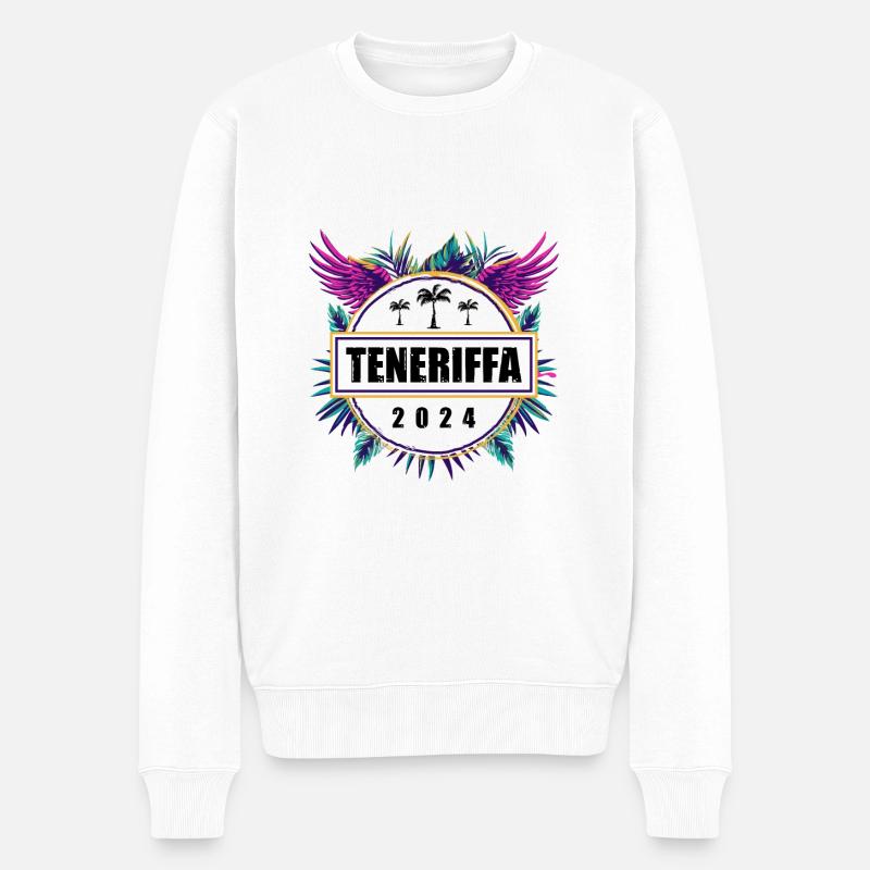 Teneriffa 2024 Team - Männer Premium Bio Pullover - Weiß