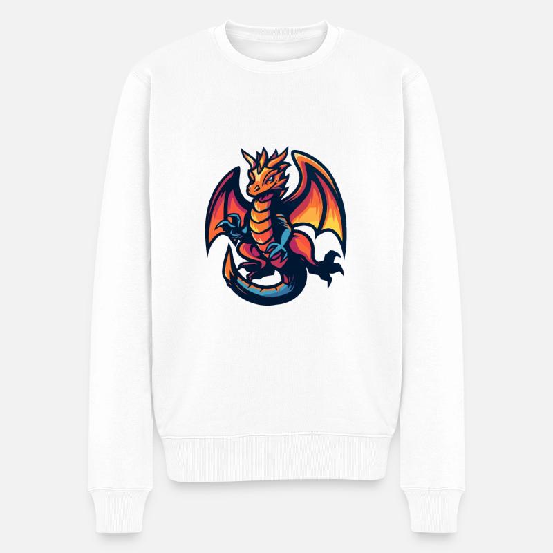 Bande dessinée Dragon - Pull Premium bio Homme - blanc