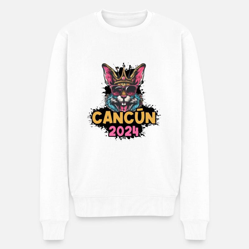 Lapin Cancun 2024 - Pull Premium bio Homme - blanc