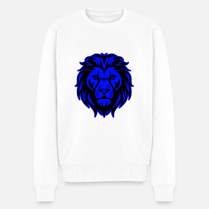 Portrait d’animal lion - Pull Premium bio Homme - blanc