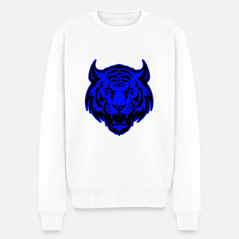 Portrait d’animal tigre - Pull Premium bio Homme - blanc