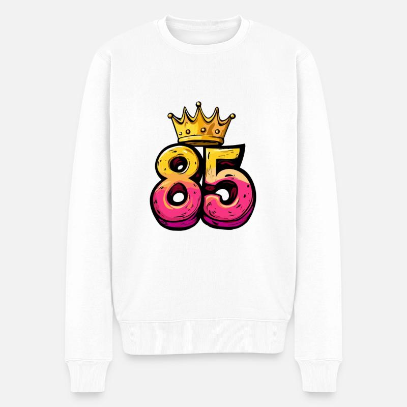 Couronne à 85 chiffres - Pull Premium bio Homme - blanc