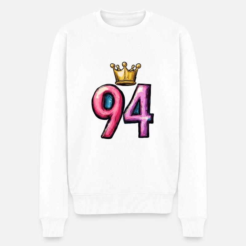 Couronne à 94 chiffres - Pull Premium bio Homme - blanc