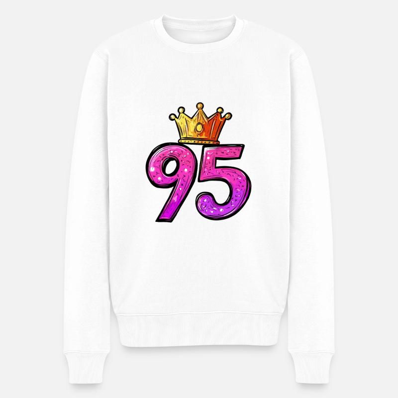 Couronne à 95 chiffres - Pull Premium bio Homme - blanc