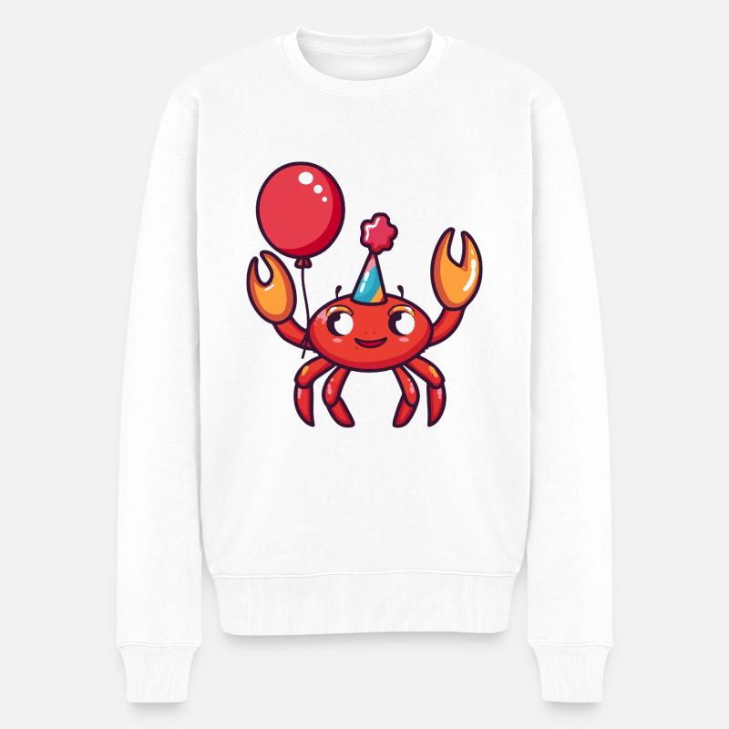 crabe crabe anniversaire bébé - Pull Premium bio Homme - blanc