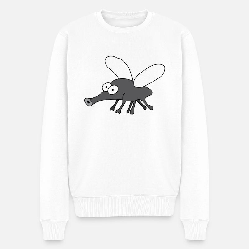 Mücke - Männer Premium Bio Pullover - Weiß
