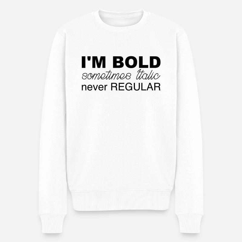 im fett - Männer Premium Bio Pullover - Weiß
