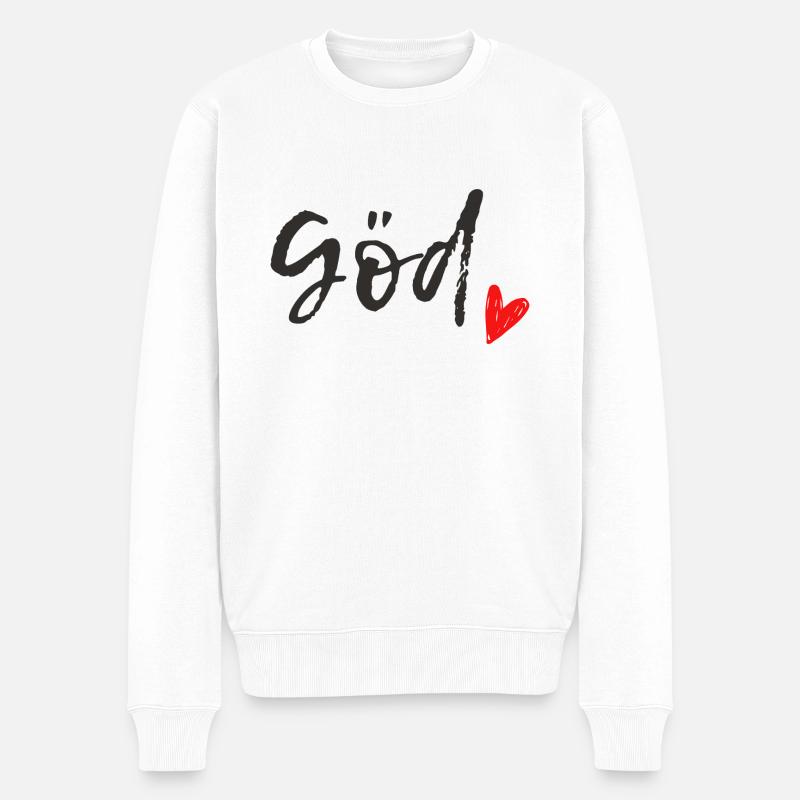 Göd - Männer Premium Bio Pullover - Weiß