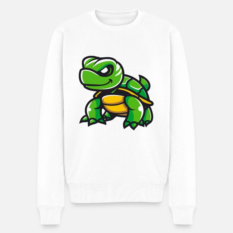 Bande dessinée Tortue - Pull Premium bio Homme - blanc