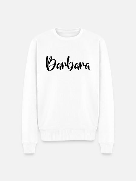 First name - Barbara - Men's Premium Organic Jumper - white