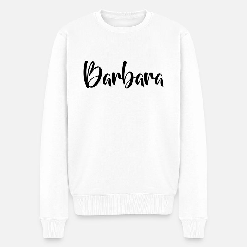 First name - Barbara - Men's Premium Organic Jumper - white