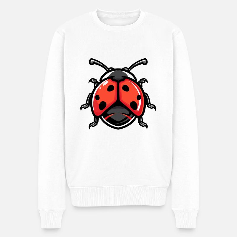 Marienkäfer Comic - Männer Premium Bio Pullover - Weiß