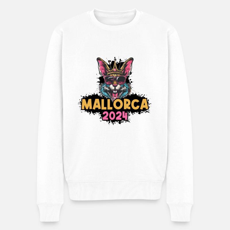Majorque 2024 Lapin - Pull Premium bio Homme - blanc