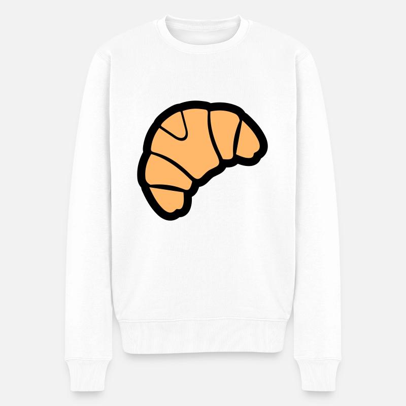 Boulanger à croissant - Pull Premium bio Homme - blanc