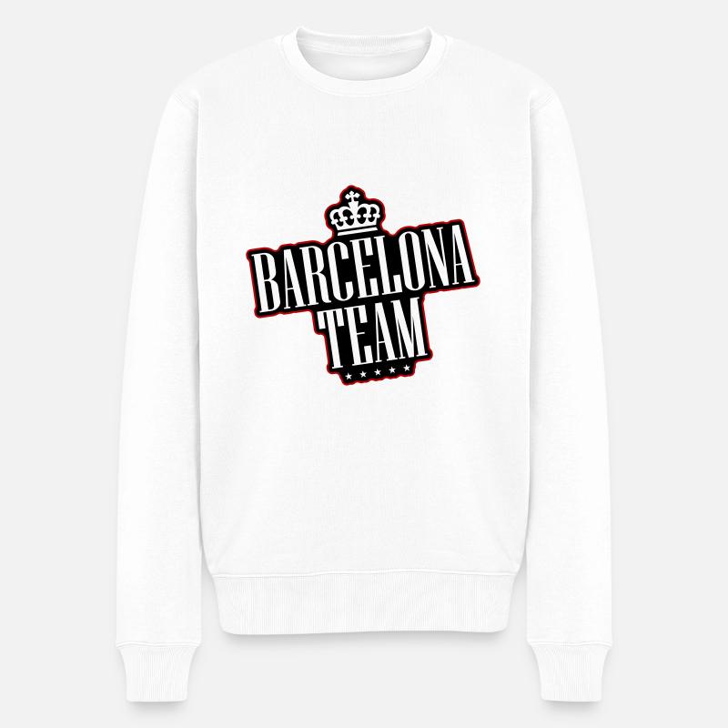 L’équipe de Barcelone - Pull Premium bio Homme - blanc