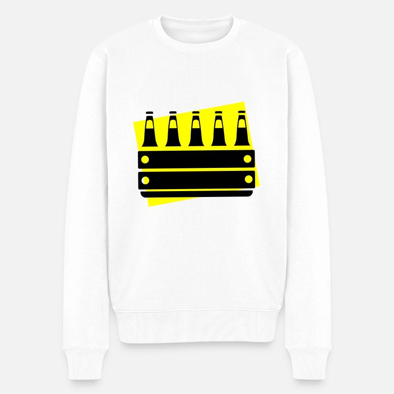Bierkiste Kiste Bier - Männer Premium Bio Pullover - Weiß