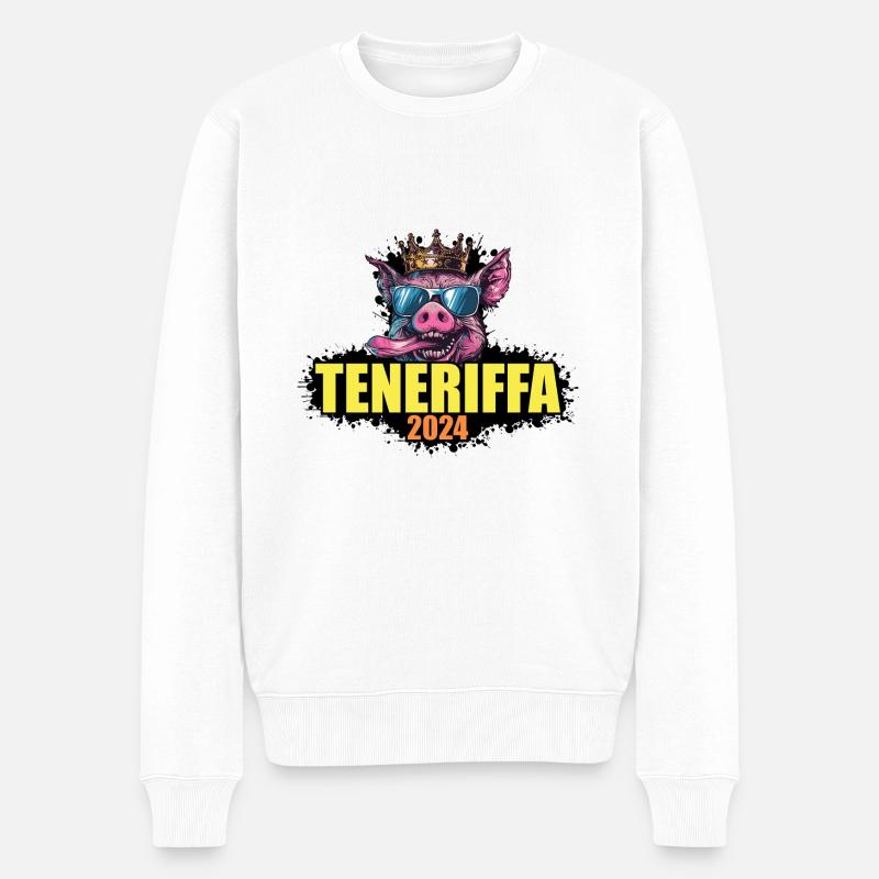 Tenerife 2024 Cochon - Pull Premium bio Homme - blanc