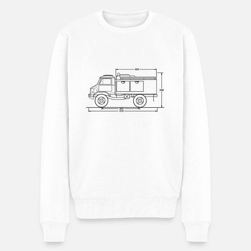 Unimog - Oldtimer - Universal Motorgerät - Männer Premium Bio Pullover - Weiß
